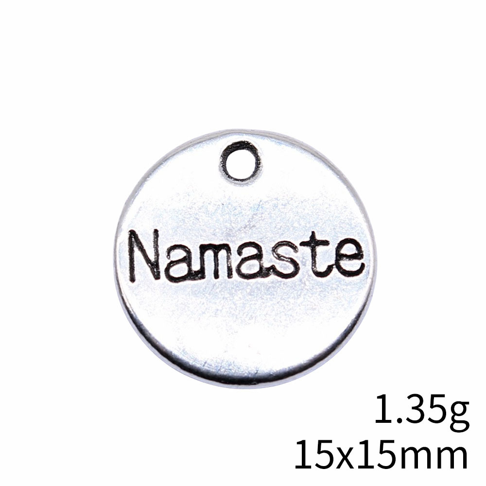 Vintage Fashion Theme - 10pcs 15x15mm Antique Silver Color Namaste