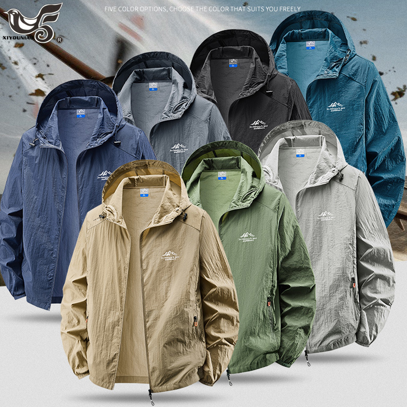 Varsity Jacket Wool - Hooded sunscreen clothing summer men's UV