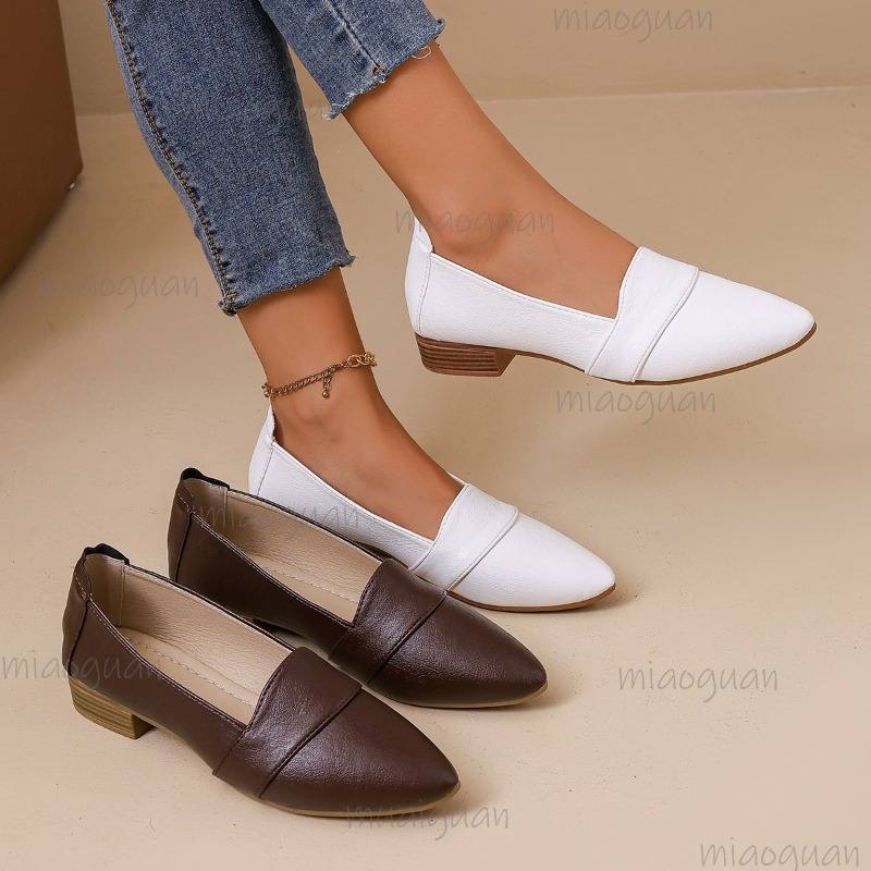 Vintage Fashion Women Dresses - Vintage Pointed Toe Loafers Women Soft