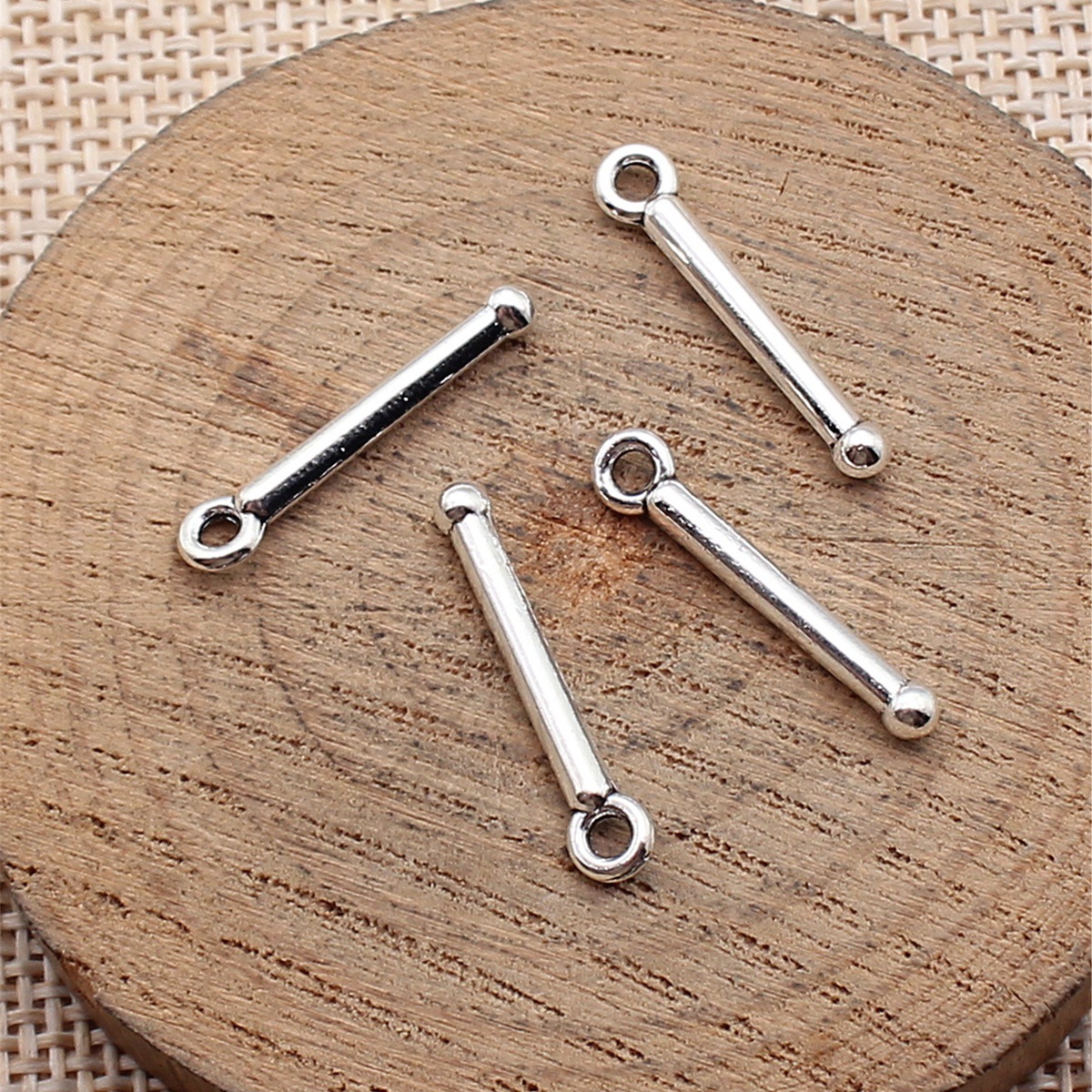 Vintage Fashion Theme - 80pcs 22x4.3mm(0.87x0.17inch) Antique Silver Color Drumstick