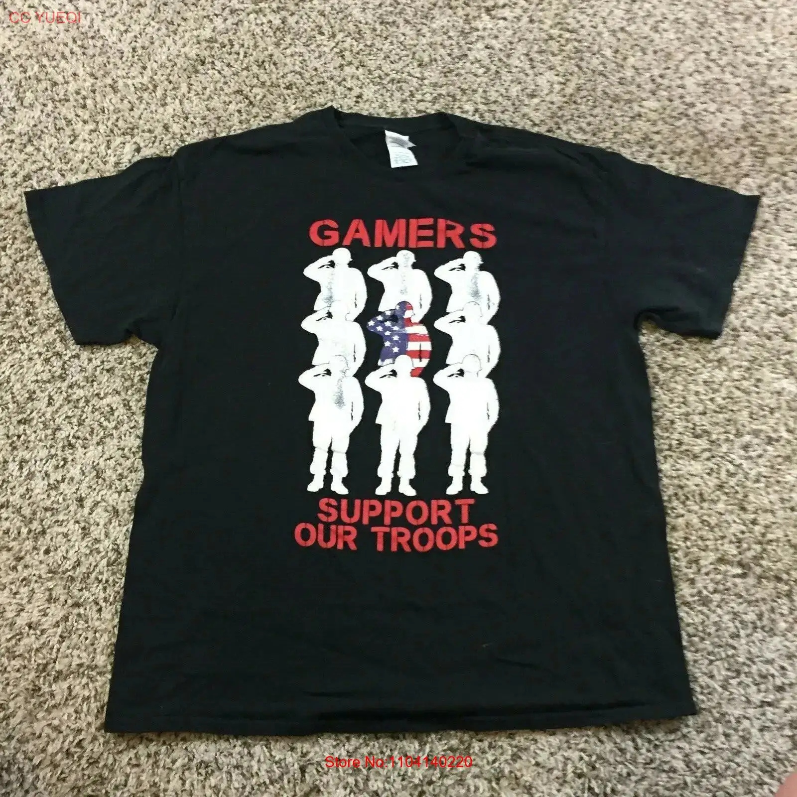 Vintage Fashion Video - Gamers Support Our Troops Men Sz