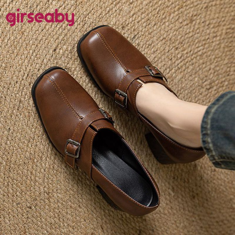 Vintage Women Fashion - Girseaby Vintage Women Pumps Square Toe