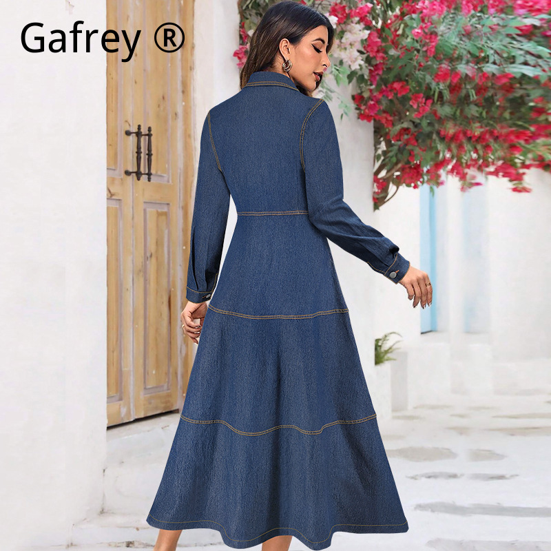 New Fashion Denim Jean Shirt D – обзор и цена Vintage Fashion Women Dresses