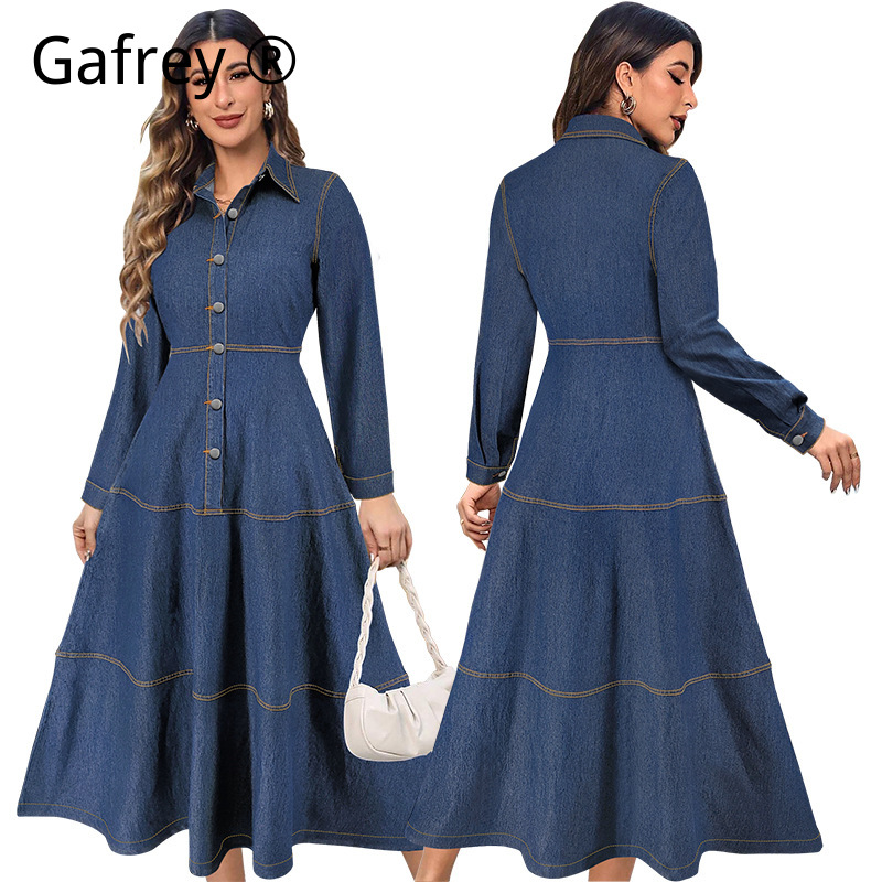 New Fashion Denim Jean Shirt D – обзор и цена Vintage Fashion Women Dresses