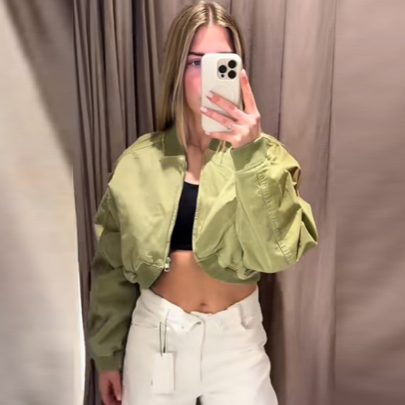 HXAO Crop Green Jackets Women' – обзор и цена Varsity Jacket Wool