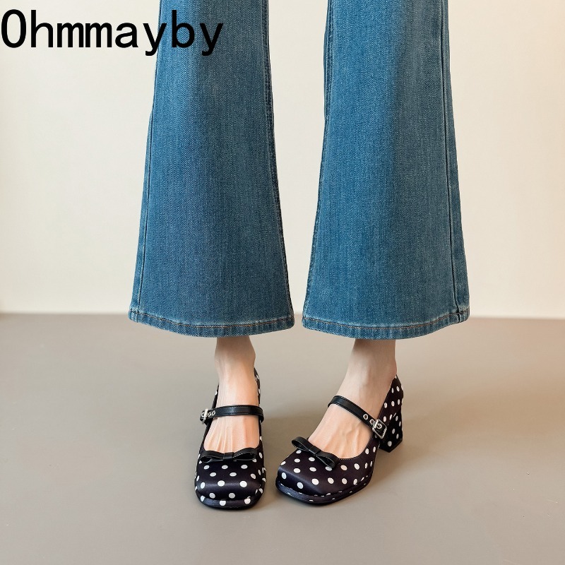 Vintage Thick Heel Polka Dot W – обзор и цена Vintage Fashion Women Dresses