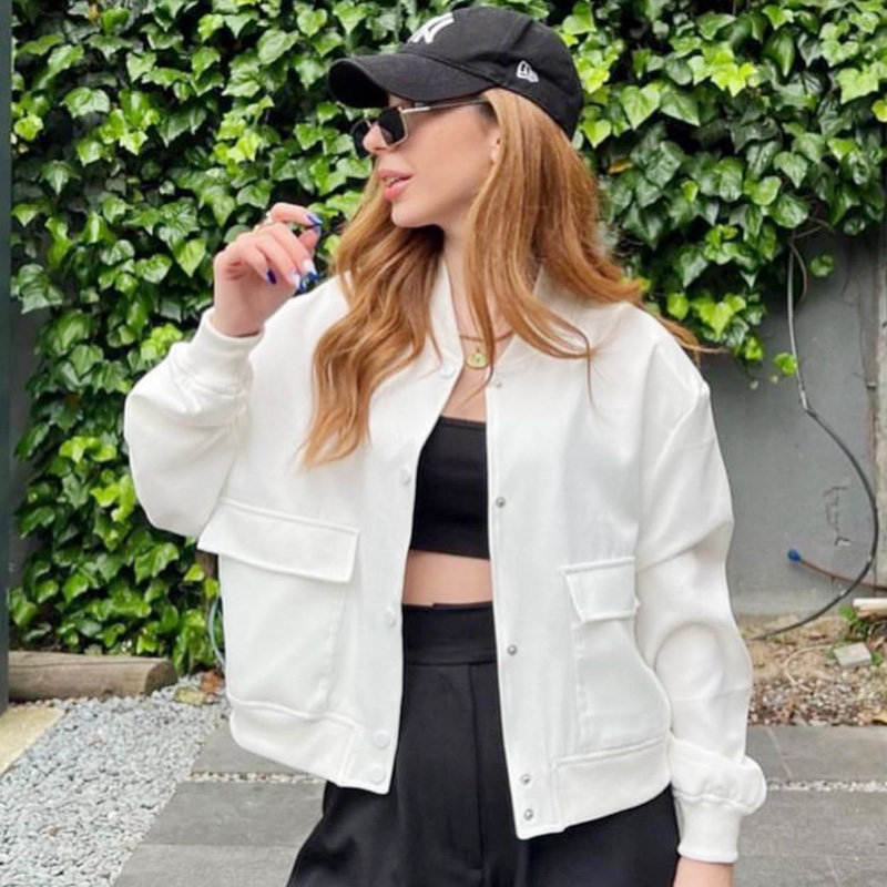 HXAO Women's Bomber Jacket Cro – обзор и цена Varsity Jacket Wool