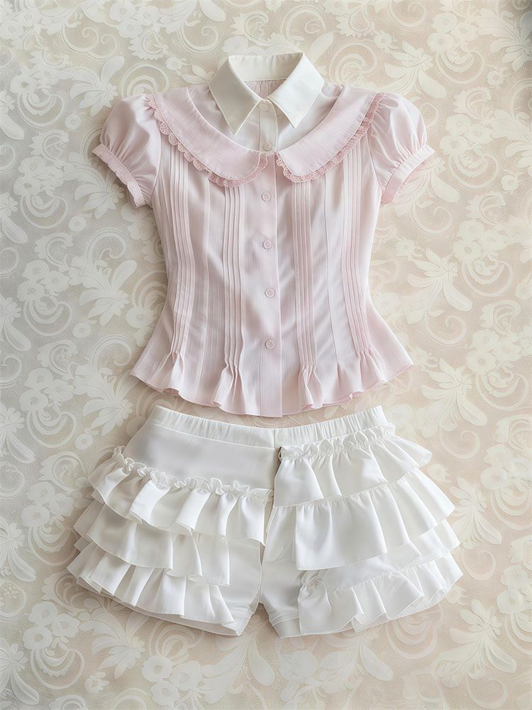 Sweet 2-Piece Set Woman Clothe – обзор и цена Vintage Fashion Korea