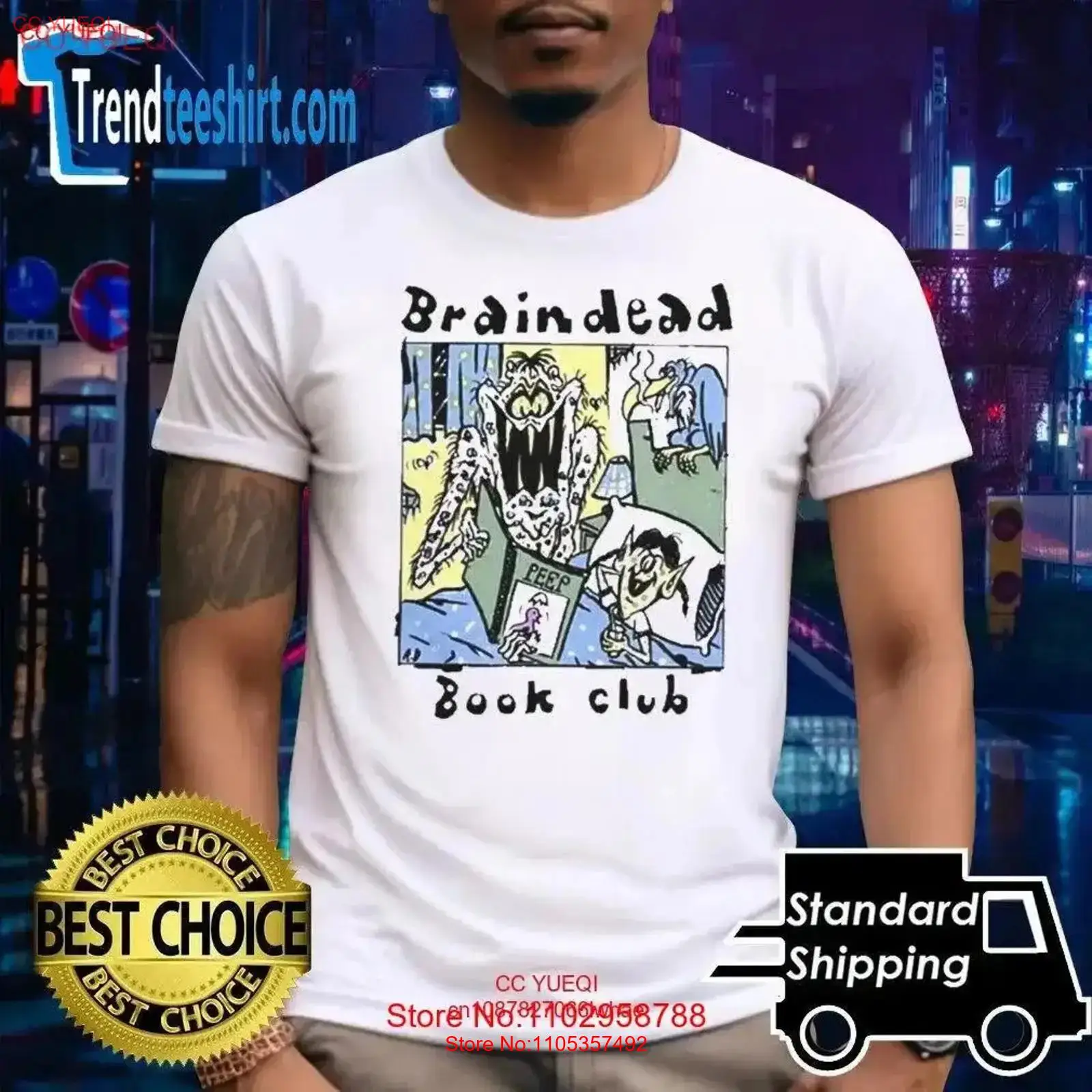 Brain Dead Book Club T Shirt v – обзор и цена Vintage Fashion Knitwear Book