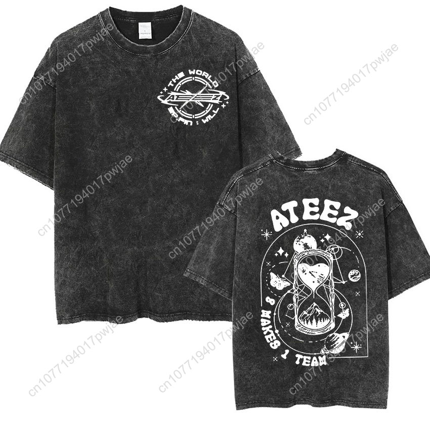 Korean Ateez Fin Wjll Album Co – обзор и цена Vintage Fashion T Shirts