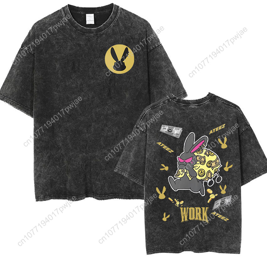 Korean Ateez Fin Wjll Album Co – обзор и цена Vintage Fashion T Shirts